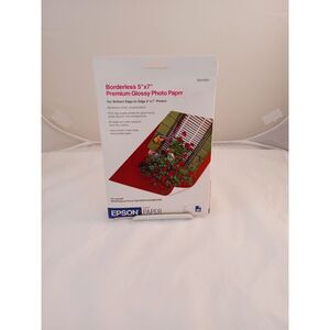 Epson Premium 5x7 Glossy‎ Borderless Photo Paper - 20 Sheets